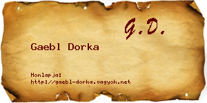 Gaebl Dorka névjegykártya